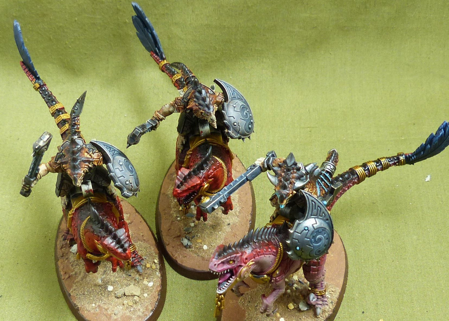 Aggradon Lancers painted - Seraphon - Warhammer AoS #YK
