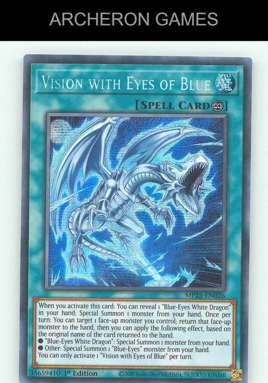 Vision with Eyes of Blue SEC YUGIOH Card