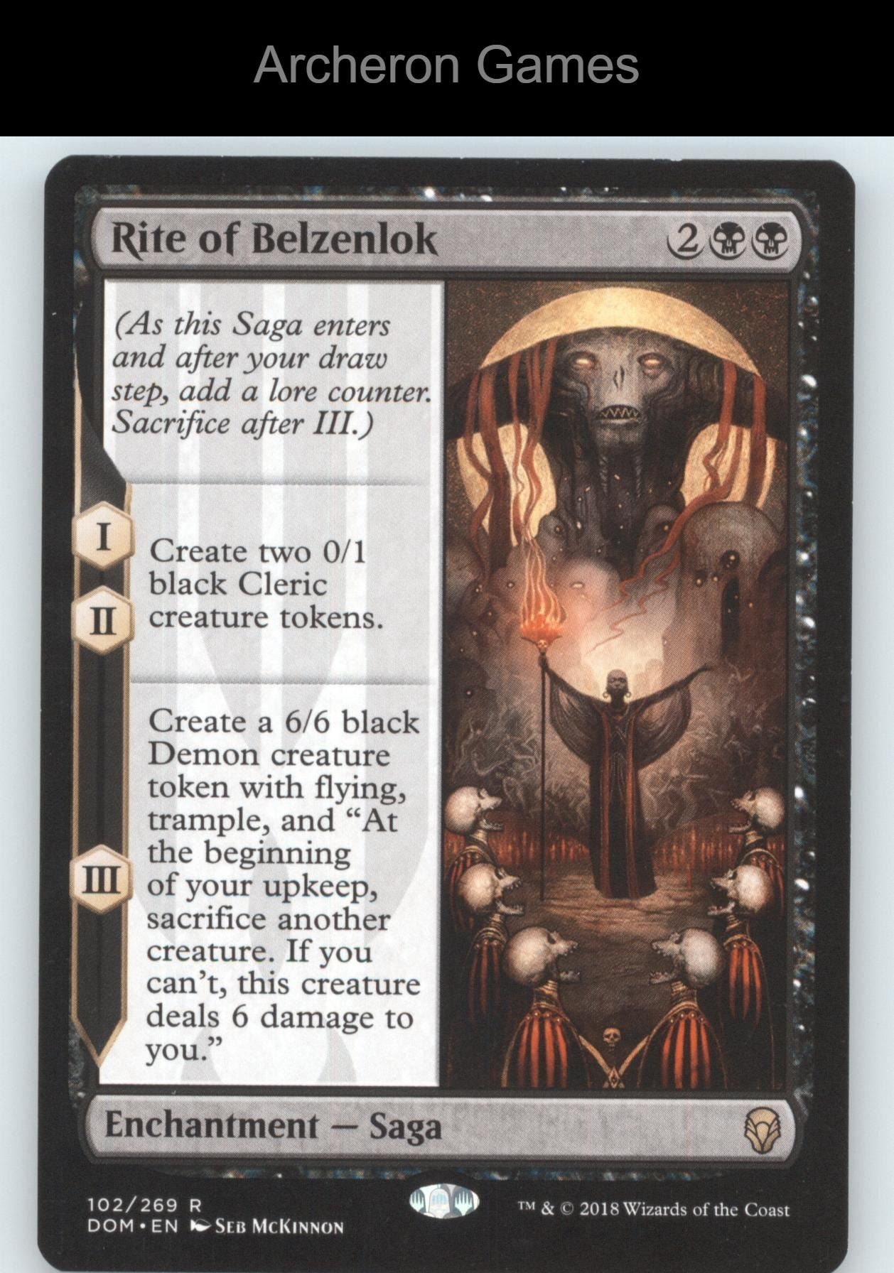 Rite of Belzenlok 102 R MTG Card Dominaria