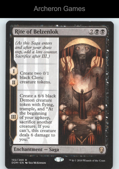 Rite of Belzenlok 102 R MTG Card Dominaria
