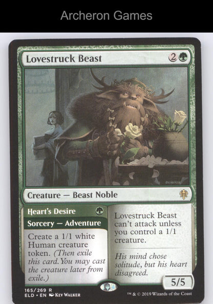 Lovestruck Beast 165 R MTG Card Promo Pack: Throne of Eldraine