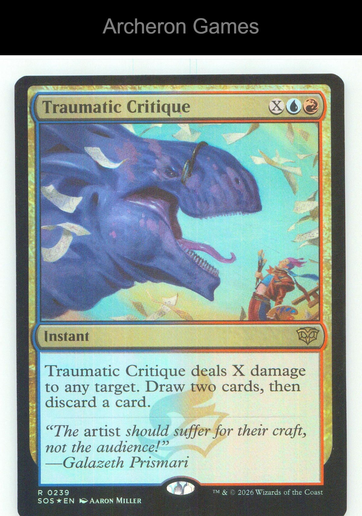 Traumatic Critique SOS 239 R MTG Card NM/EX+ Foil