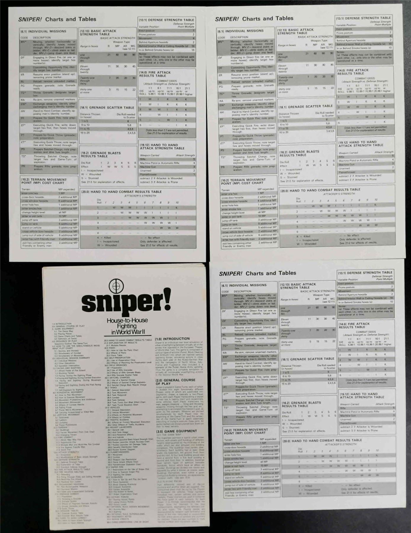 Sniper! WW2 House-to-House fight: Historical Simulation Game - SPI Game #NO