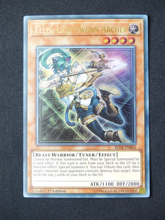 Felis Lightsworn Archer BLLR Ultra Rare - 1st ed Yugioh Card #3AE