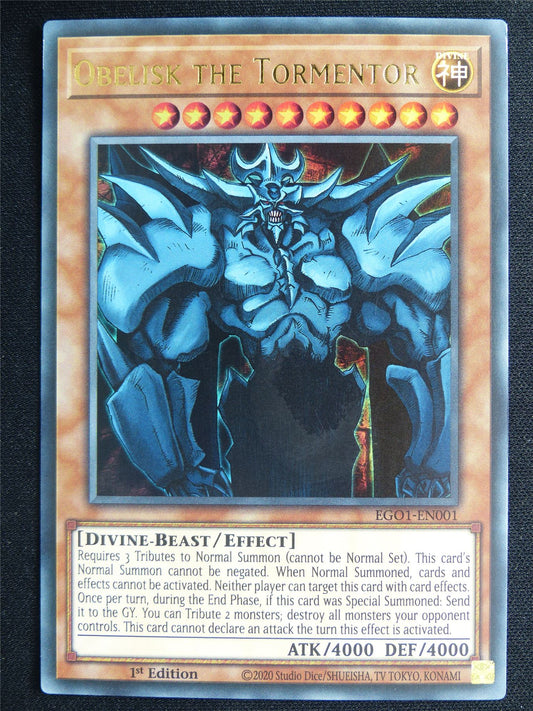 Obelisk the Tormentor EGO1 Ultra Rare - 1st ed Yugioh Card #4R4