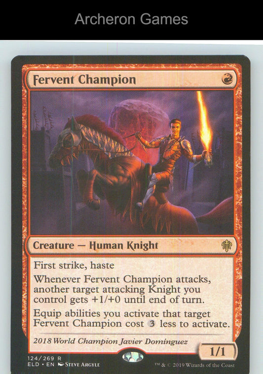 Fervent Champion ELD 124 R MTG Card NM/EX+