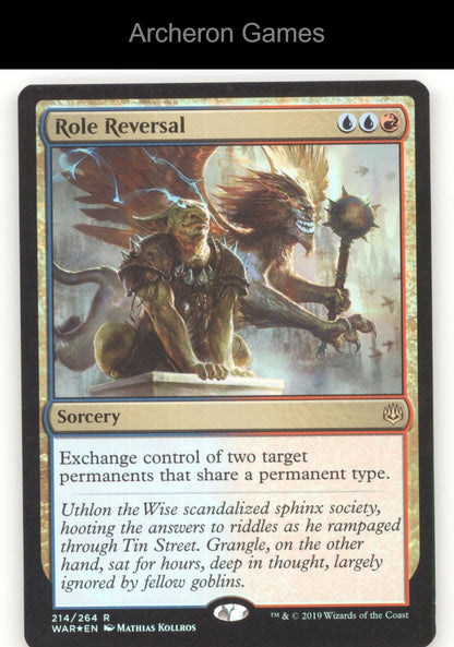 Role Reversal 214 R MTG Card War of the Spark
