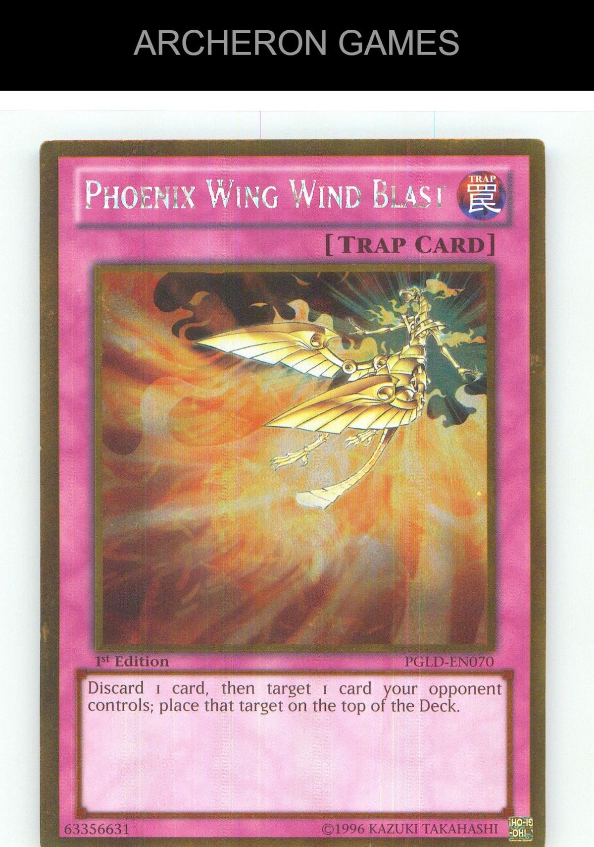 Phoenix Wing Wind Blast Gold Rare YUGIOH Card Unlimited