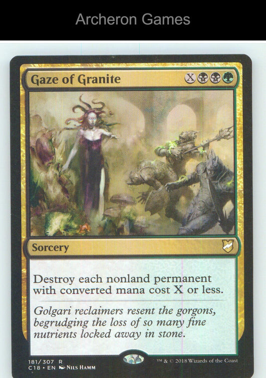 Gaze of Granite C18 181 R MTG Card NM/EX+