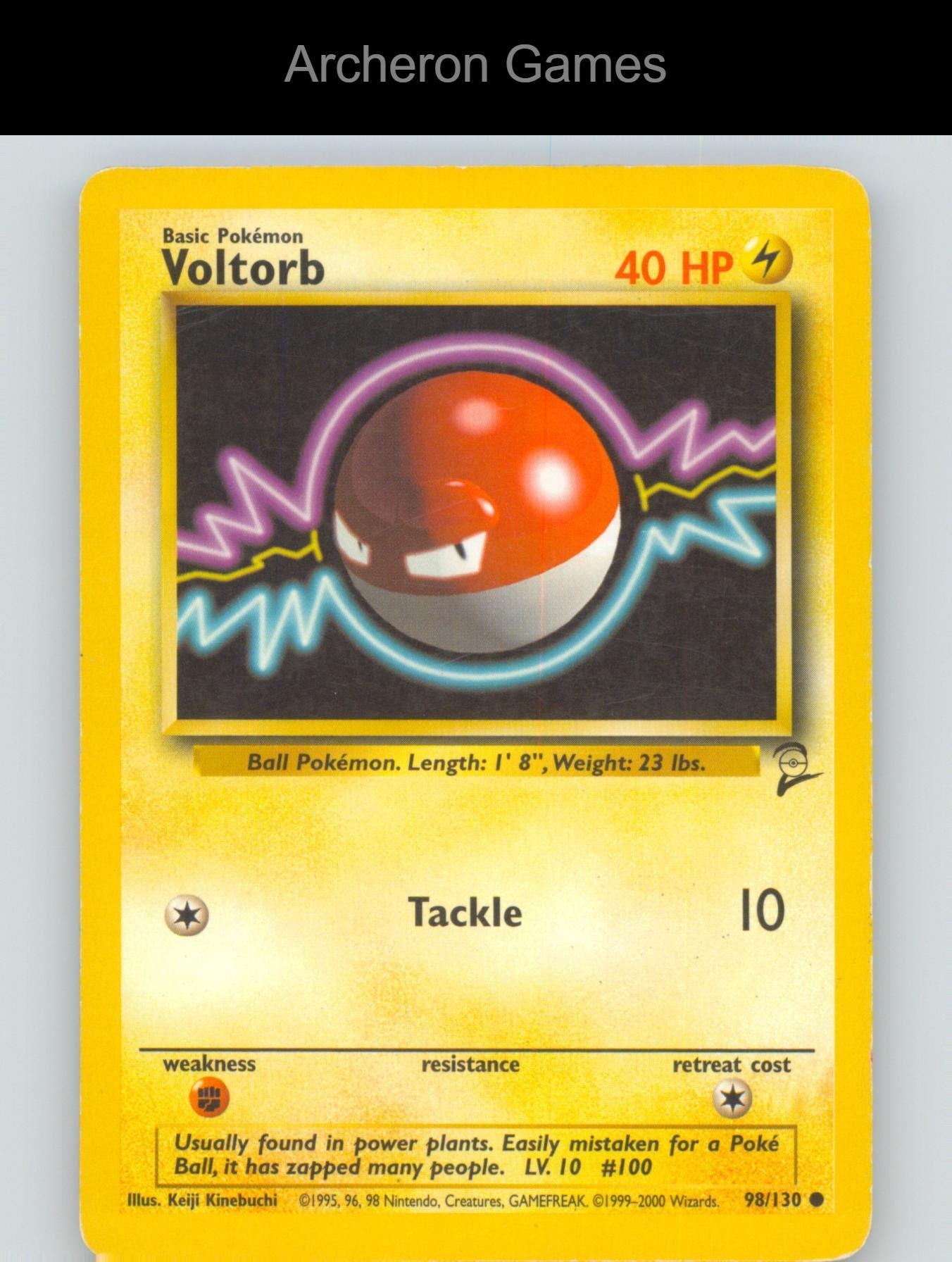 Pokemon Card Voltorb B2 98/130 C Base Set 2
