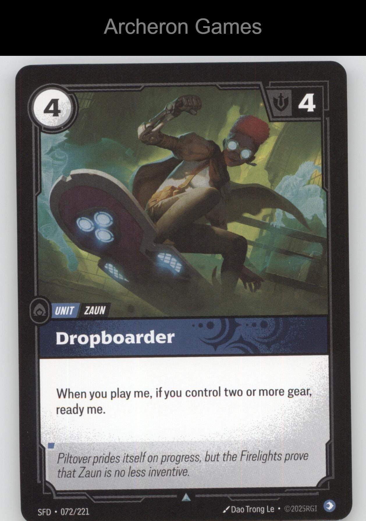Dropboarder SFD 072/221 UC  Card Spiritforged