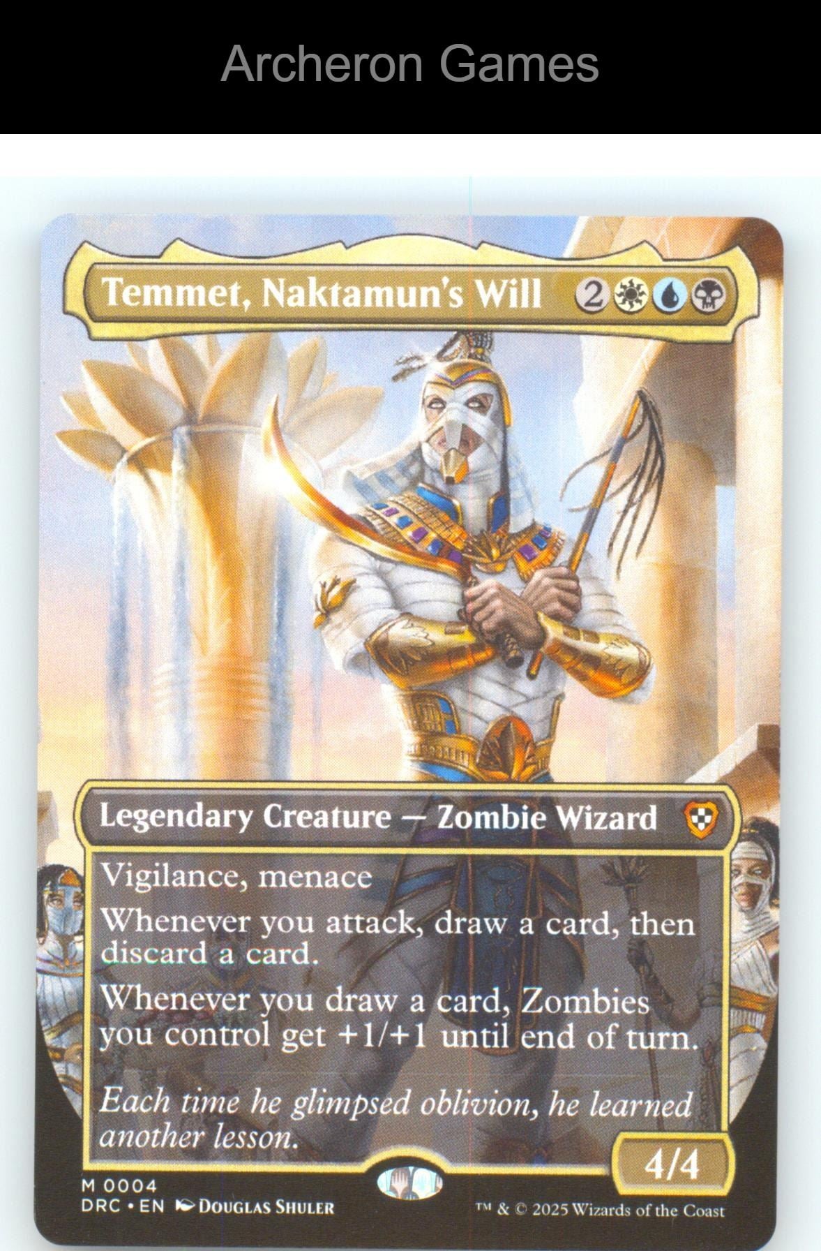 Temmet, Naktamun's Will (Borderless) 4 Mythic MTG Card NM/EX+