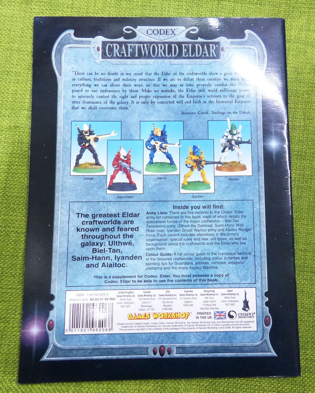 Craftworld Eldar 2000 Supplement Softback Book - Warhammer AoS 40k #9G