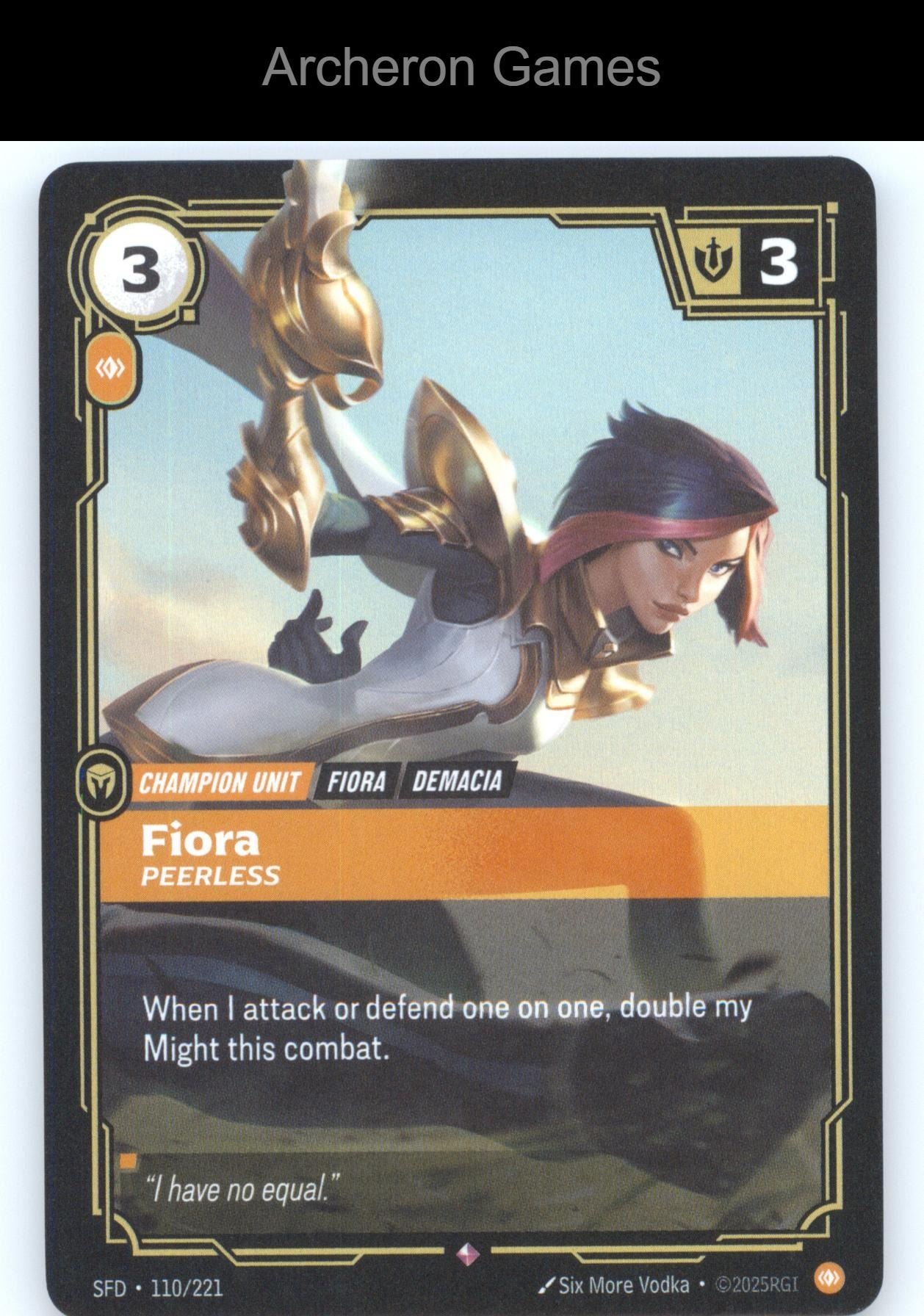 Fiora - Peerless SFD 110/221 R  Card Spiritforged