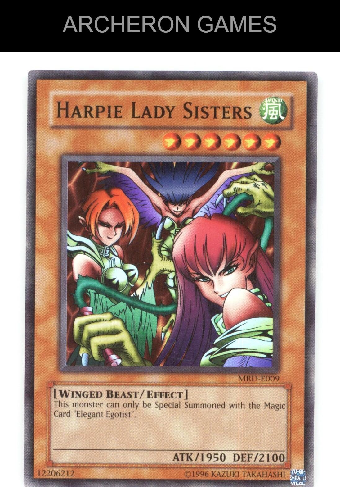 Harpie Lady Sisters SR YUGIOH Card