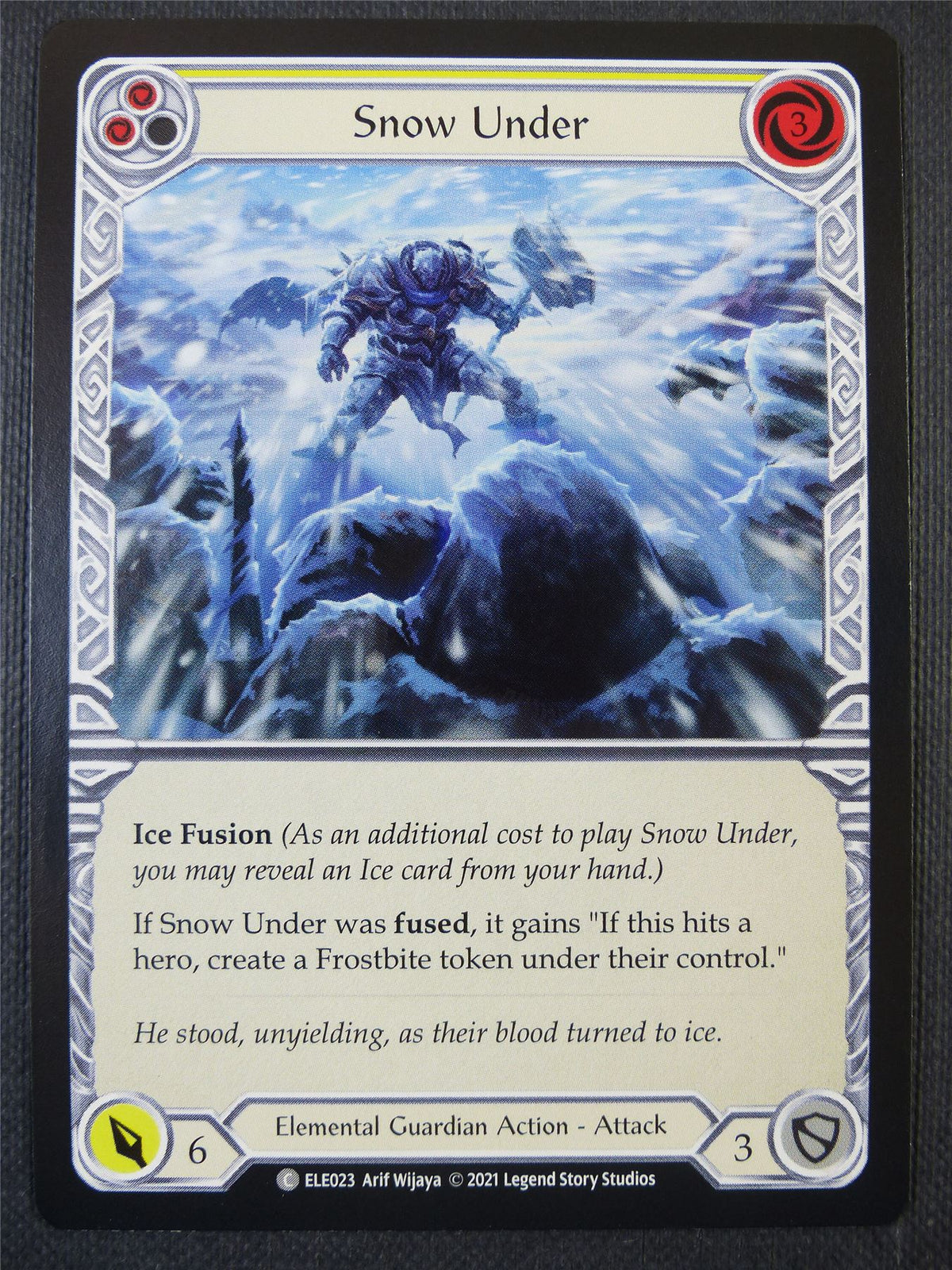 Snow Under - Yellow - Tales of Aria 1st ed - Flesh and Blood Card #62S