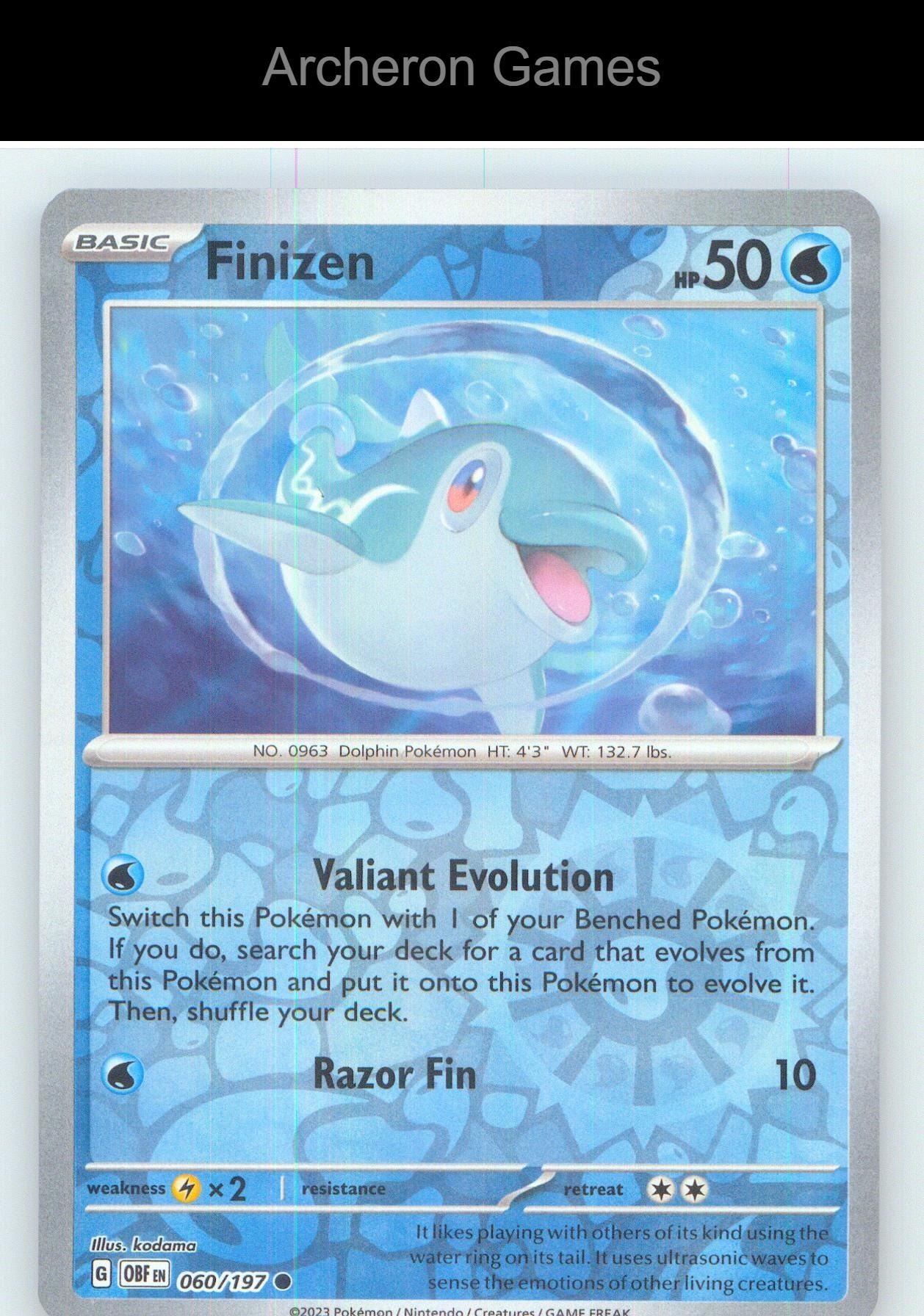 Pokemon Card Finizen OBF 060/197 C Obsidian Flames Reverse Holo