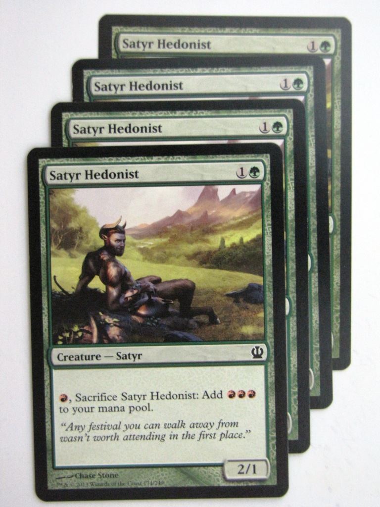 MTG Magic Cards: SATYR HEDONIST x4 Theros playset # 23J57