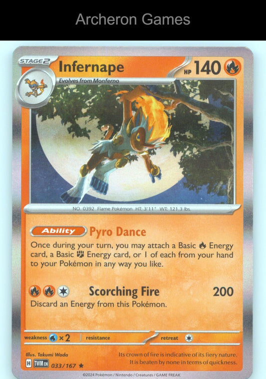 Pokemon Card Infernape TWM 033/167 R Twilight Masquerade Holo
