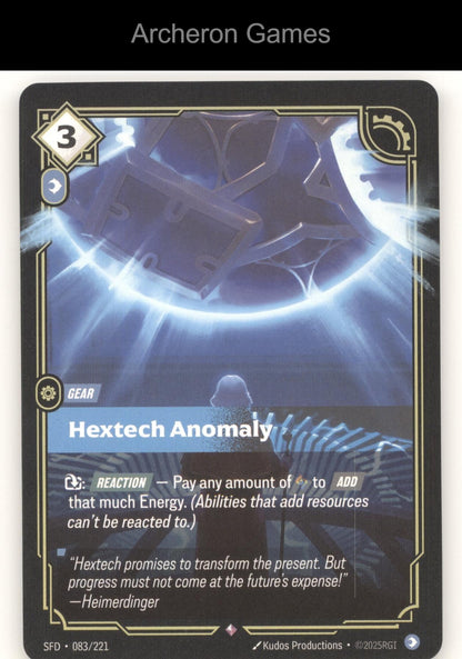 Hextech Anomaly SFD 083/221 R  Card Spiritforged