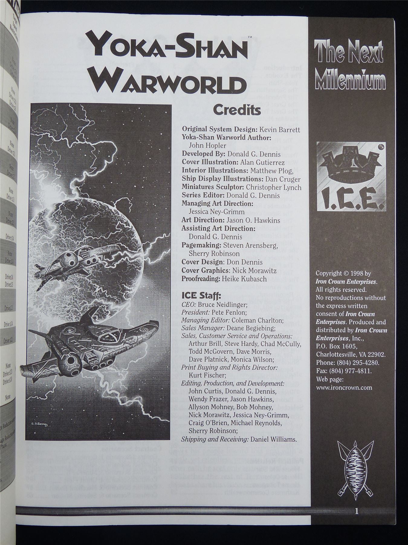 Silent Death: Yoka-Shan Warworld Miniatures Sourcebook - I.C.E. Booklet #2R6