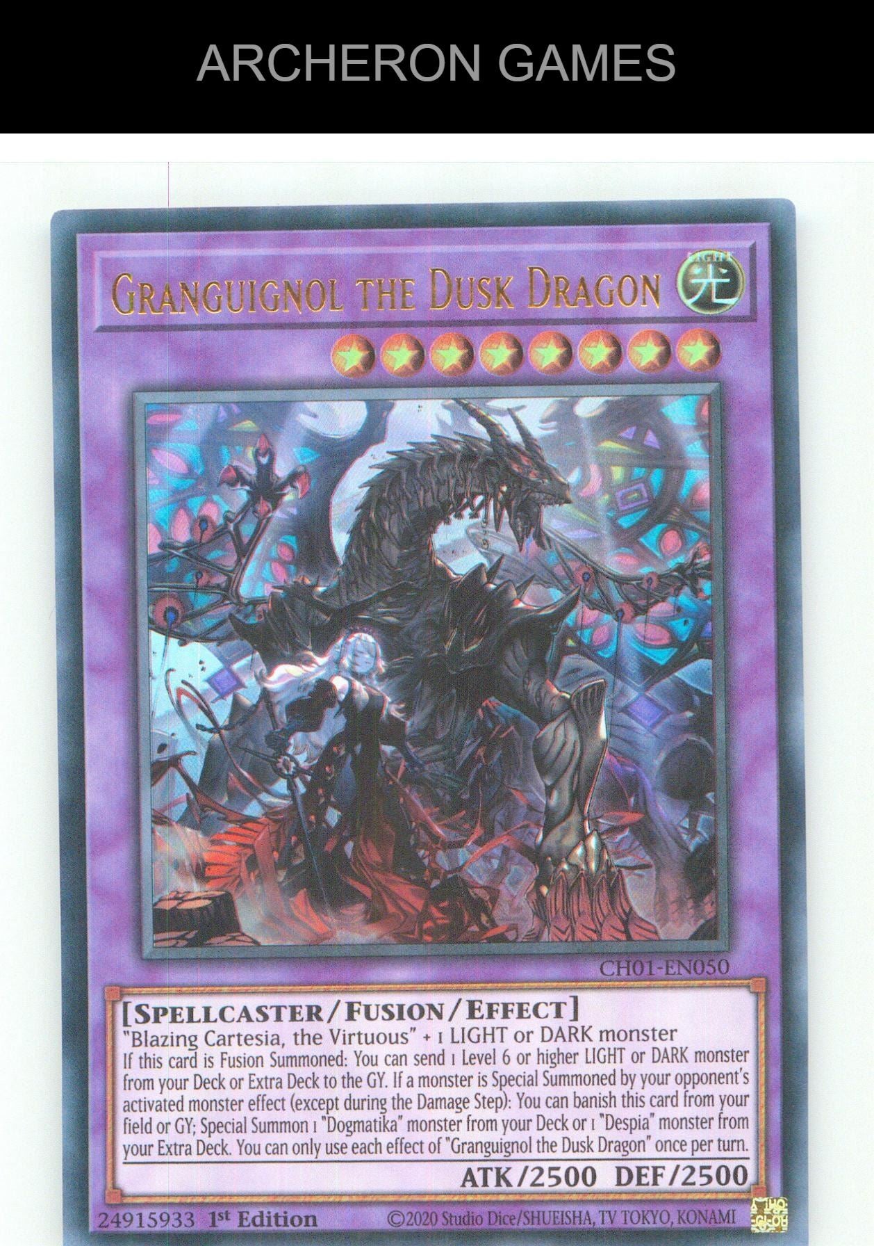 Granguignol the Dusk Dragon UR YUGIOH Card 1st Edition