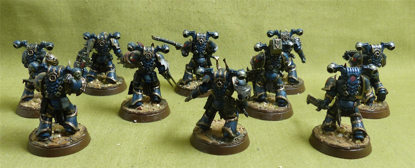 Legionaries with upgrade painted - Night Lords - Warhammer 40K #2NQ