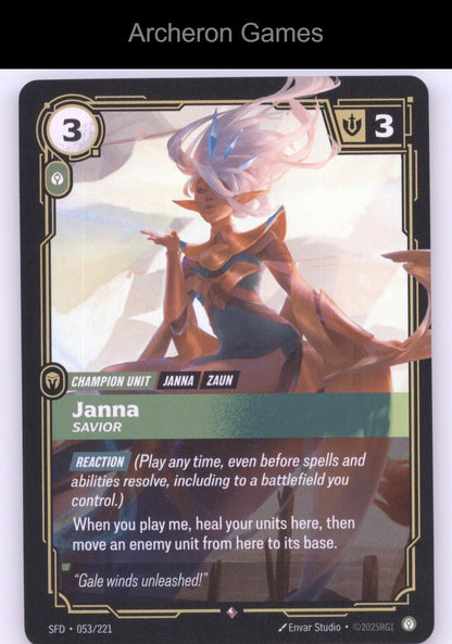 Janna - Savior SFD 053/221 R  Card Spiritforged