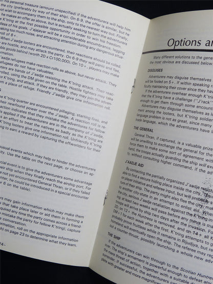 Traveller: Double Adventure 6 Divine Intervention - Roleplaying Booklet #2TV