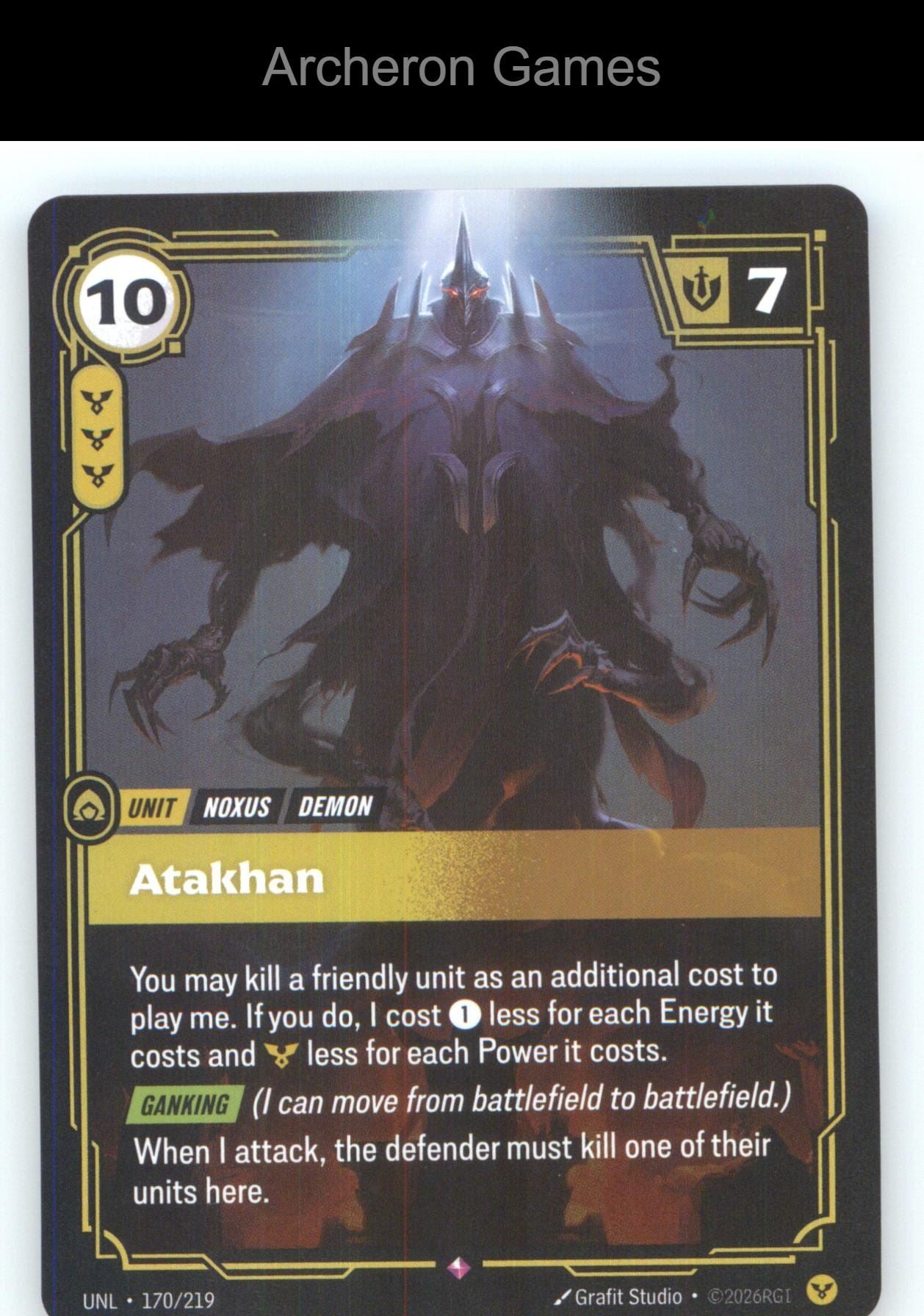 Atakhan UNL 170/219 R Unleashed Riftbound Card Foil