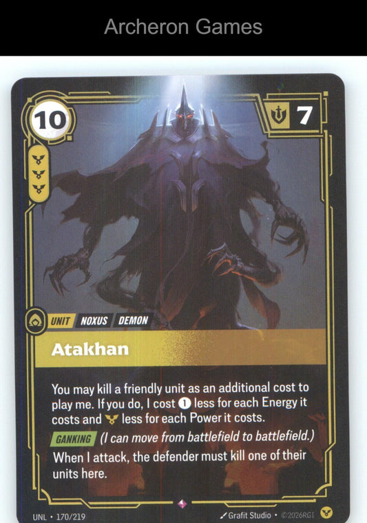 Atakhan UNL 170/219 R Unleashed Riftbound Card Foil