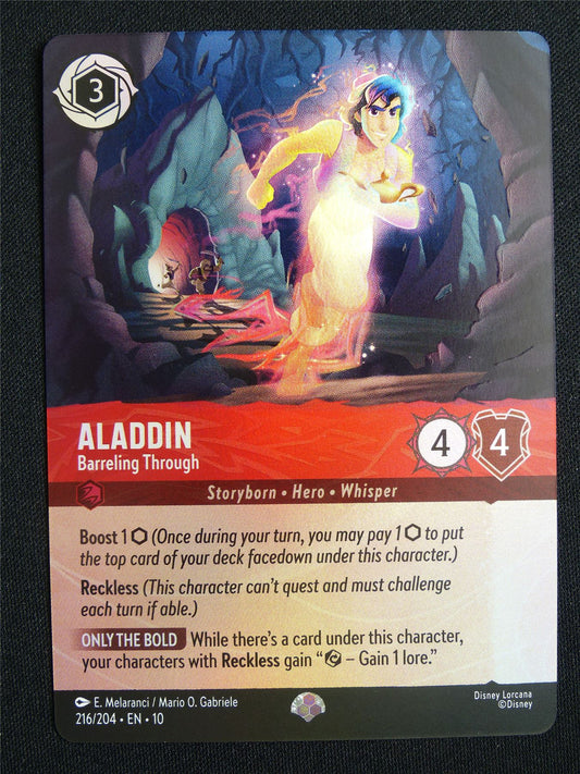 Aladdin Barreling Through 216/204 Foil - Lorcana Card #134