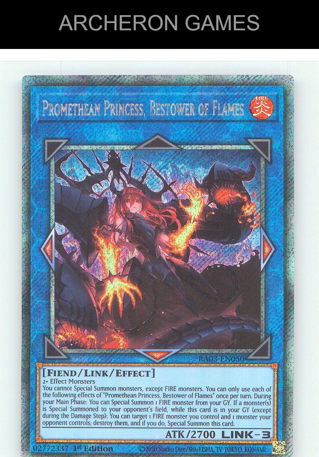 Promethean Princess, Bestower of Flames (Platinum Secret Rare) Card 1st Edition