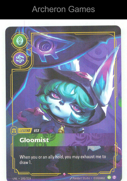 Vex - Gloomist UNL 193/219 R Unleashed Riftbound Card