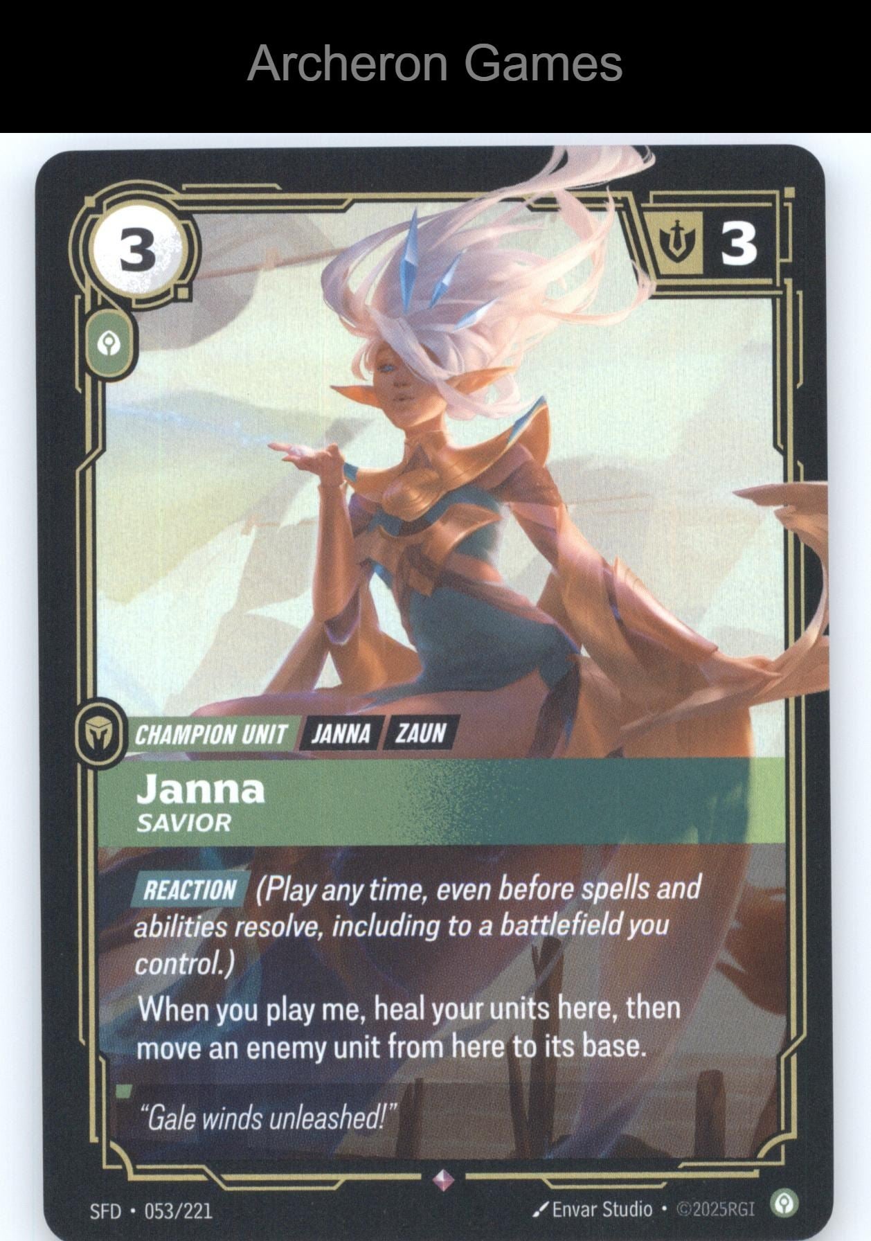 Janna - Savior SFD 053/221 R  Card Spiritforged