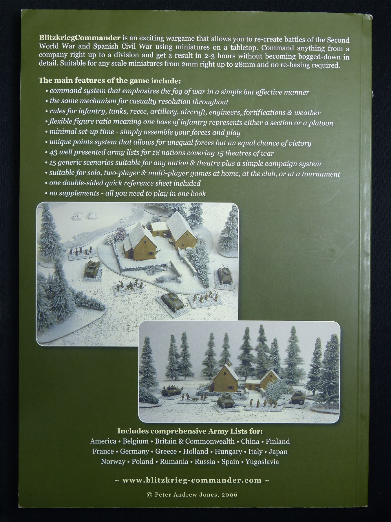 Blitzkrieg Commander: Fast-play Tabletop Wargames Rules - Rulebook Softback #C6