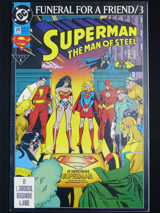 SUPERMAN The Man of Steel: Funeral for a Friend part 3 #20 - DC Comic #5H9