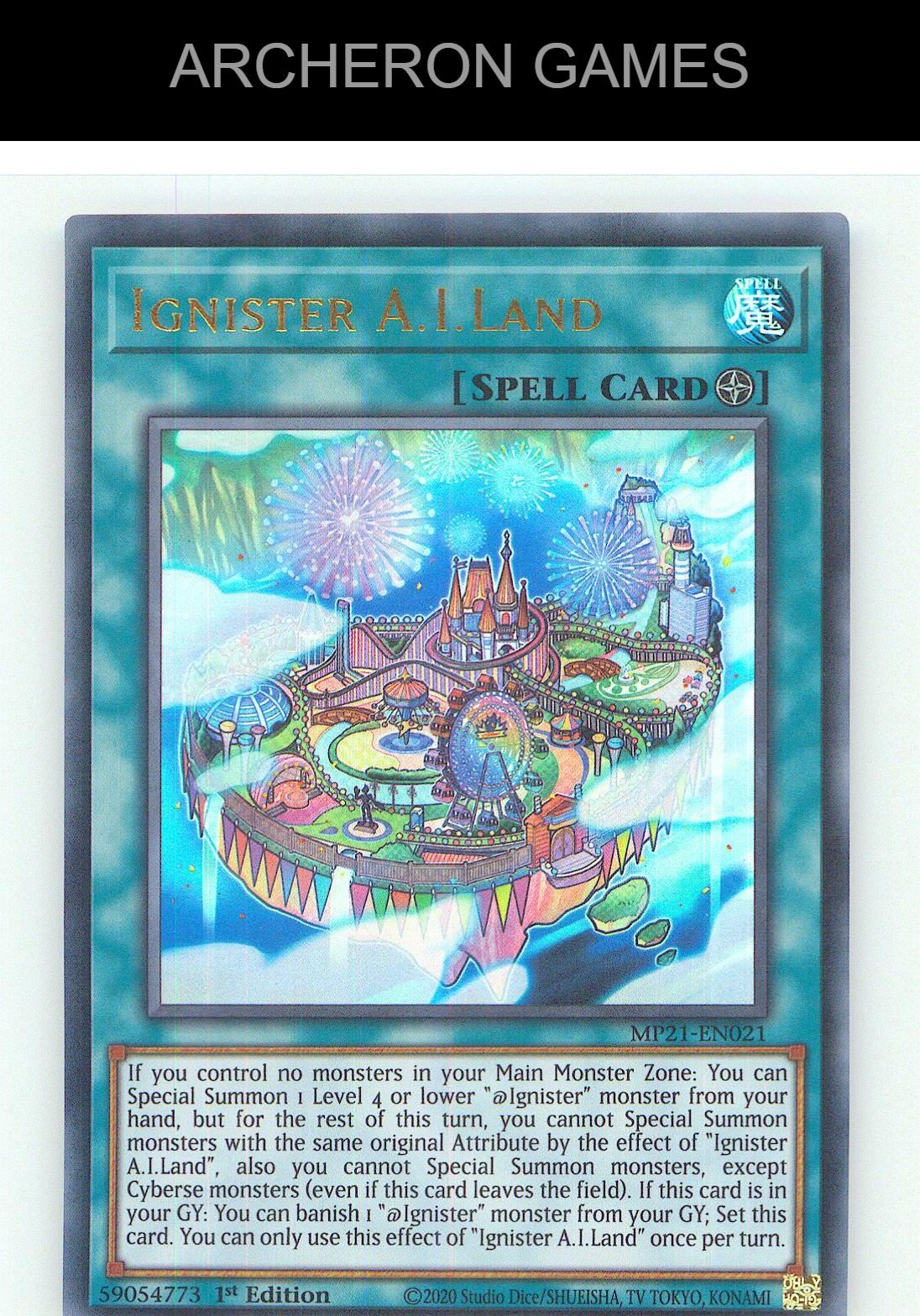 Ignister A.I.Land Ultra Rare YUGIOH Card 1st Edition
