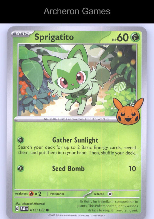 Pokemon Card Sprigatito TTBB24 012/193 C Trick or Trade BOOster 2024