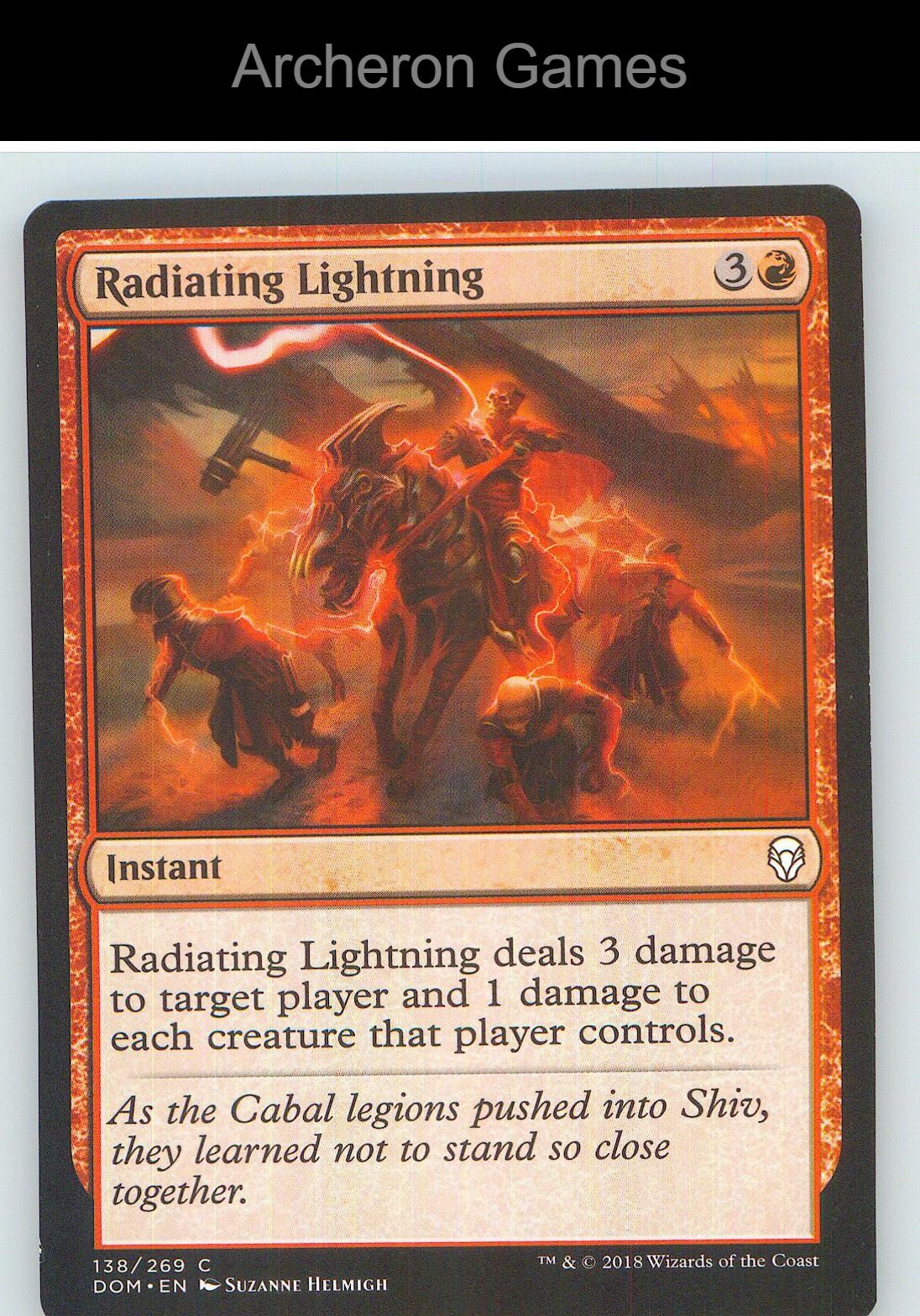 Radiating Lightning DOM 138 C MTG Card NM/EX+