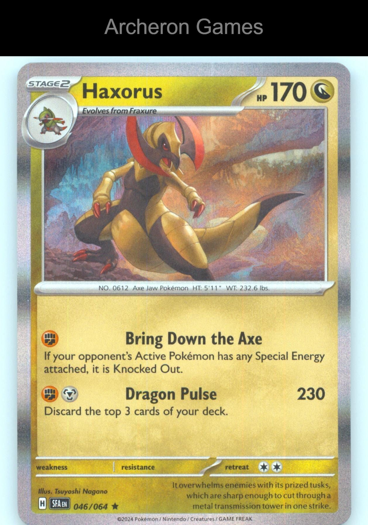 Pokemon Card Haxorus SFA 046/064 R Shrouded Fable Holo