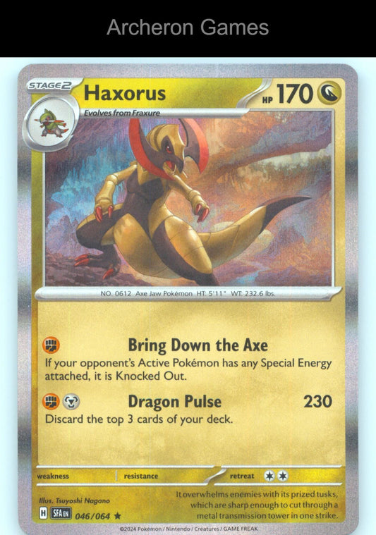 Pokemon Card Haxorus SFA 046/064 R Shrouded Fable Holo