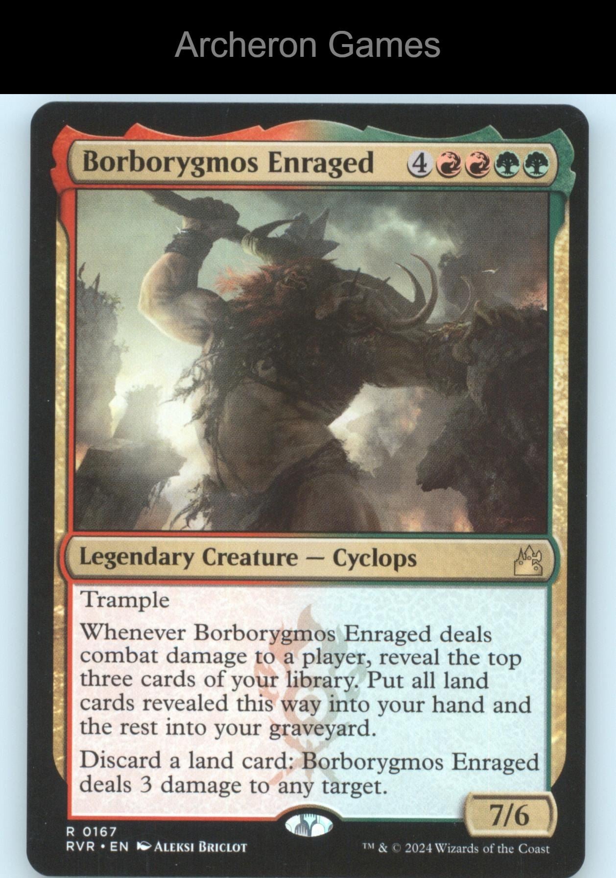 Borborygmos Enraged 167 R MTG Card Ravnica Remastered