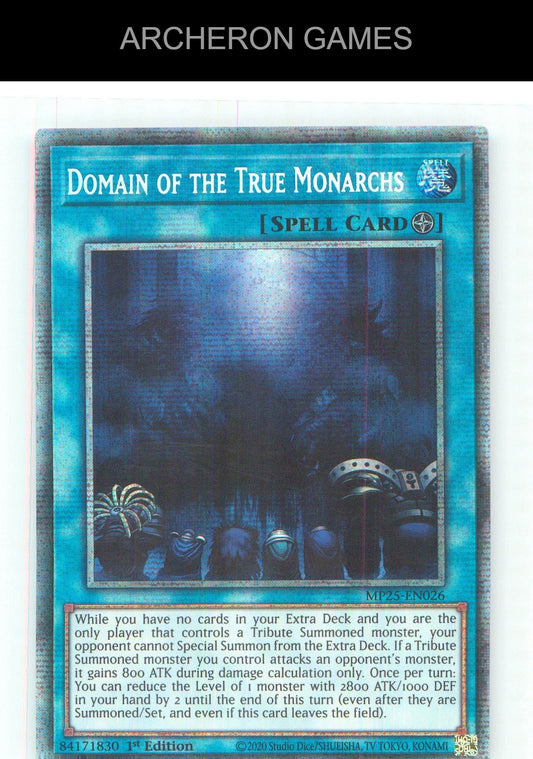 Domain of the True Monarchs Starlight Rare YUGIOH Card 1st Edition