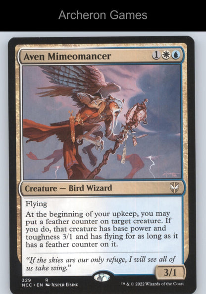 Aven Mimeomancer 329 R MTG Card Commander: Streets of New Capenna