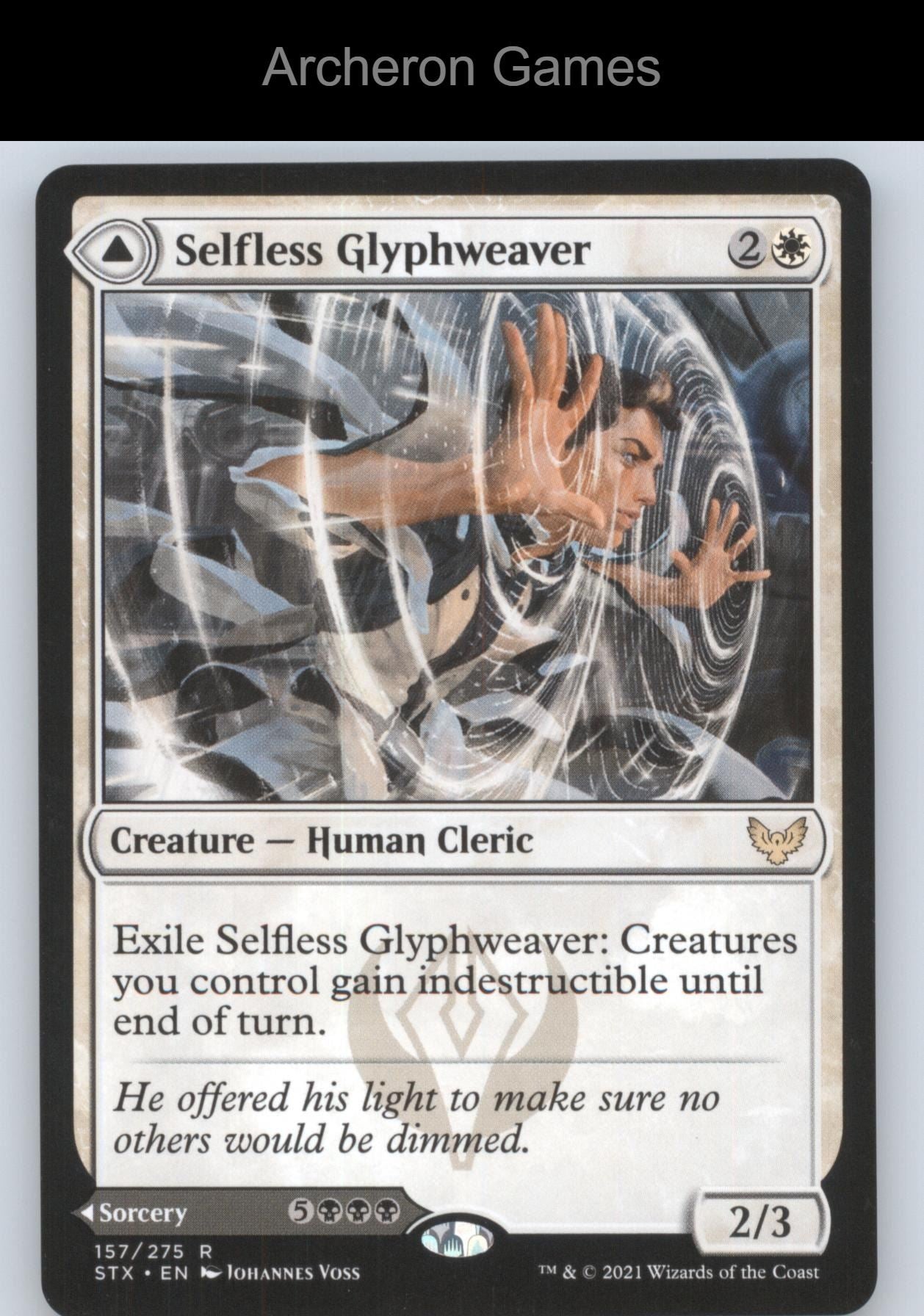 Selfless Glyphweaver 157 R MTG Card Strixhaven: School of Mages