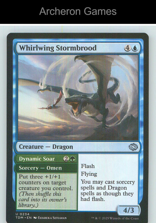 Whirlwing Stormbrood TDM 234 UC MTG Card NM/EX+