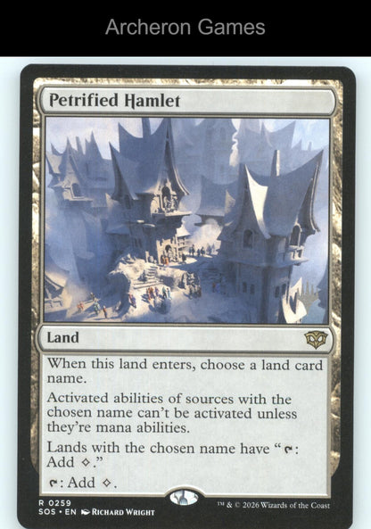Petrified Hamlet SOS 259 R MTG Card Secrets of Strixhaven