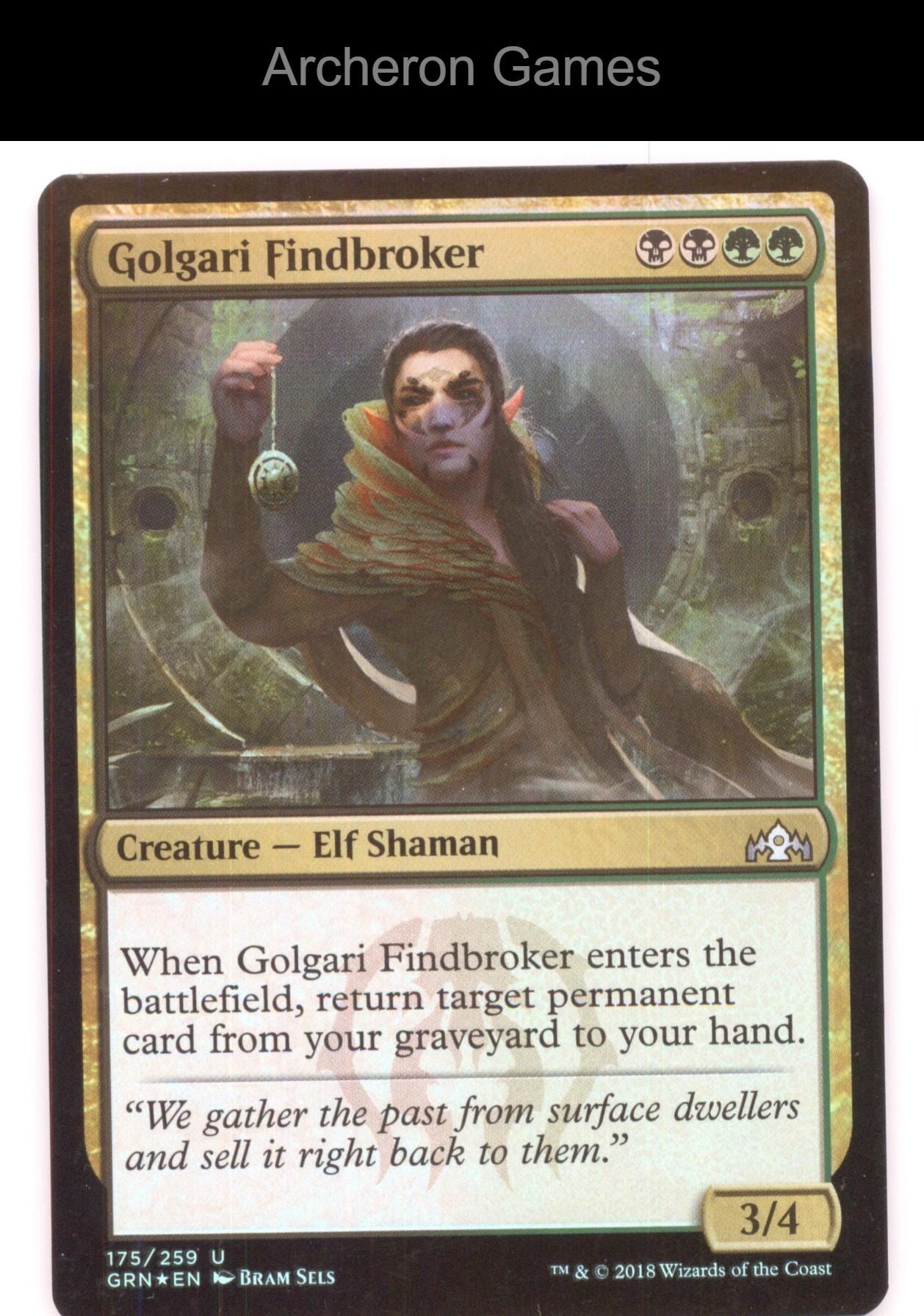 Golgari Findbroker 175 UC MTG Card Guilds of Ravnica