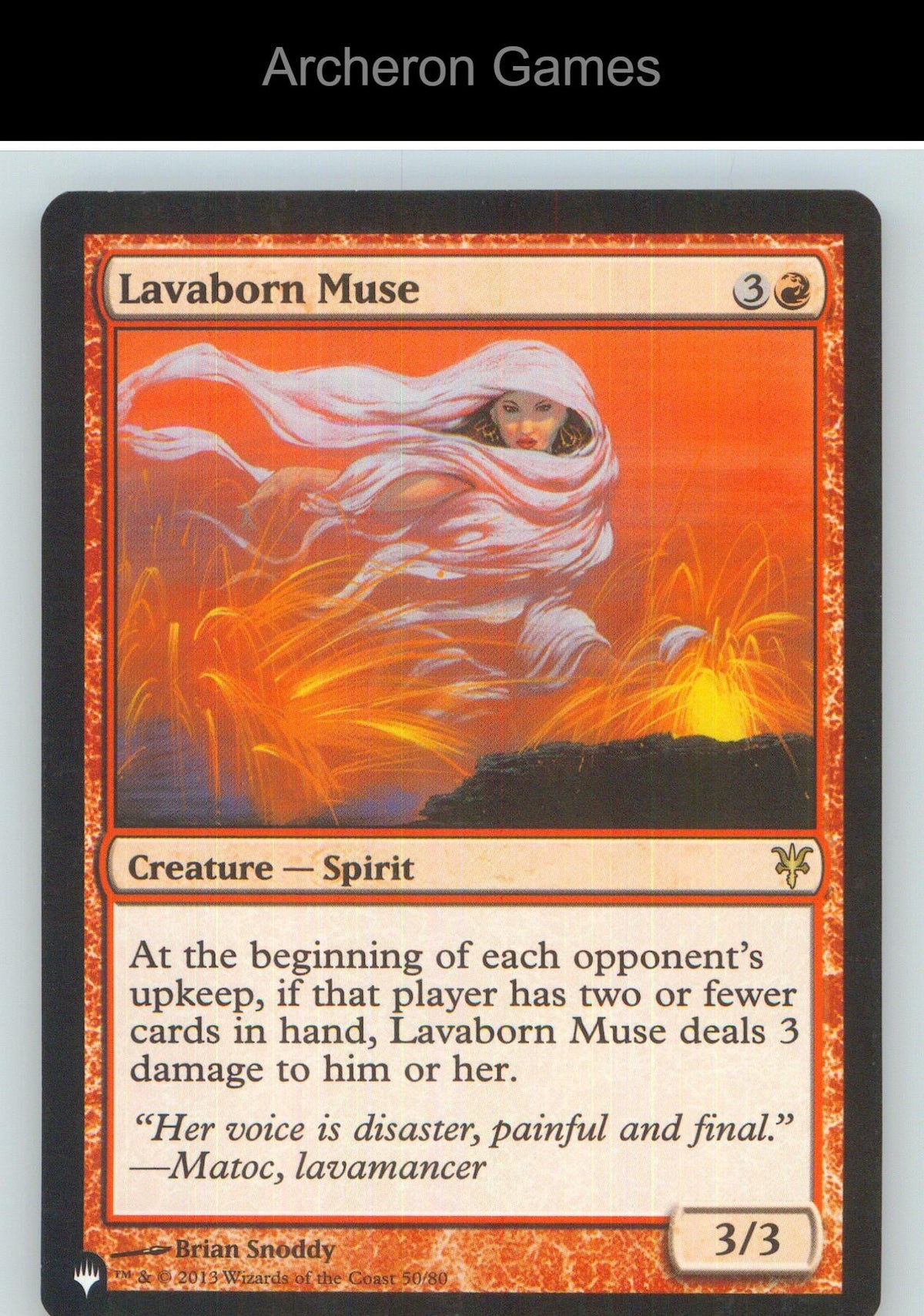 Lavaborn Muse SBT 50 R MTG Card NM/EX+